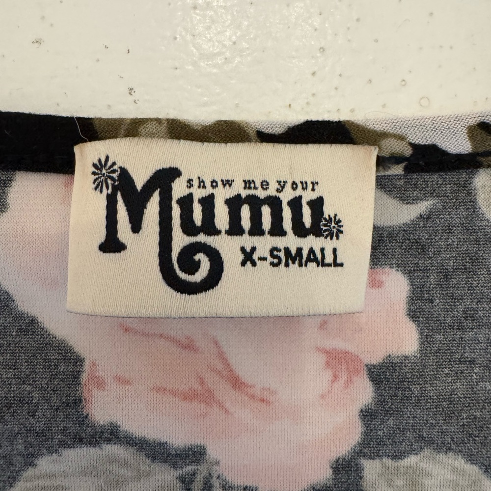 Show Me Your MuMu Black Pink Floral Sleeveless Blouse Oversized Carter Tunic - Picture 3 of 7